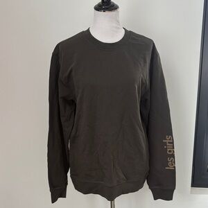 Les Girls Les Boys Khaki Sweatshirt